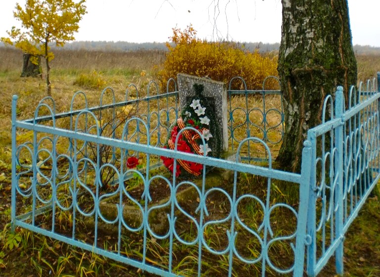 Одиночная могила в деревне Каменка.