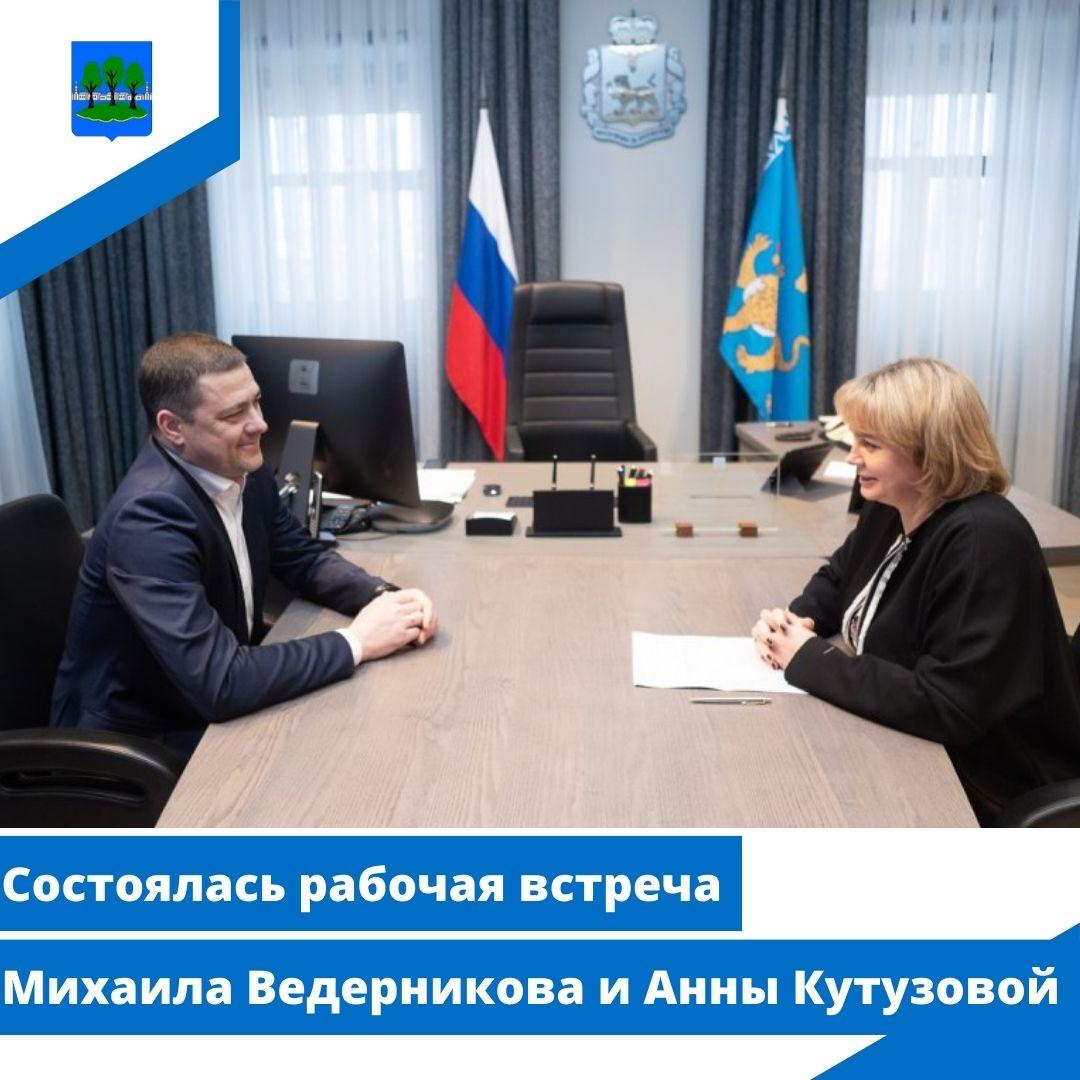 Состоялась рабочая встреча Михаила Ведерникова и Анны Кутузовой.