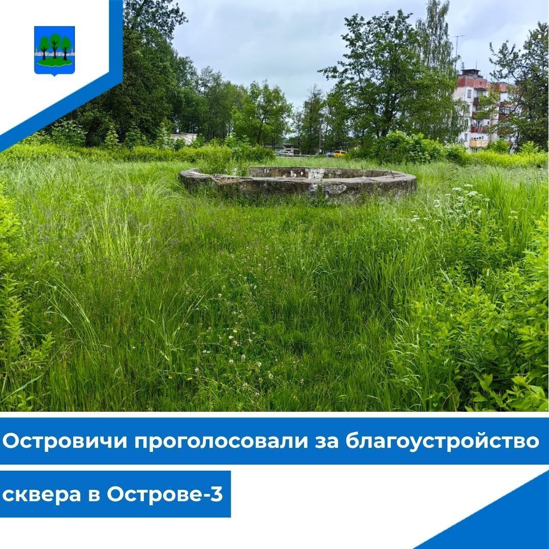 Островичи проголосовали за благоустройство сквера в Острове-3.